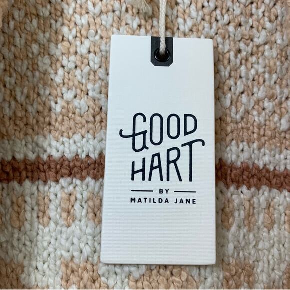 Good Hart by Matilda Jane Duval Knit Tan/Cream Open Cardigan - Picture 3 of 10